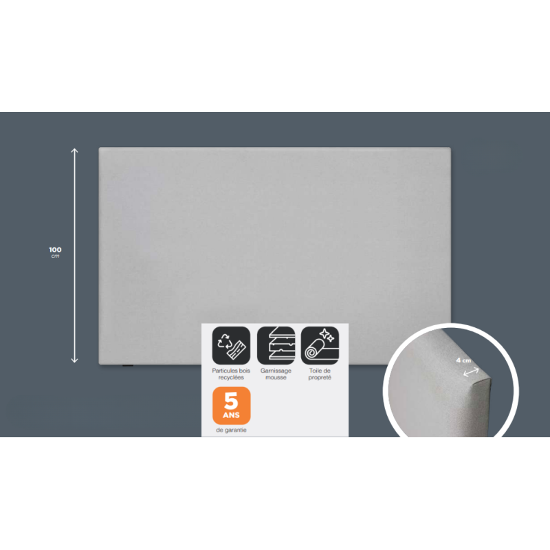 Tête De Lit Acces Déco Gris