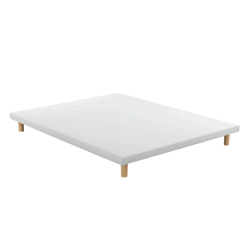 Sommier Tapissier Extra-Plat Ht 8 cm Blanc
