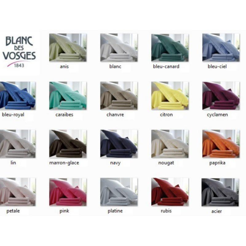 Drap Plat Blanc Des Vosges Percale : Collection à Découvrir En Magasin